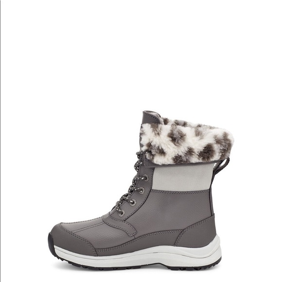 UGG | Zaylee Leopard Snow Boots In Charcoal Grey Size 6 NEW In Box - Picture 2 of 10
